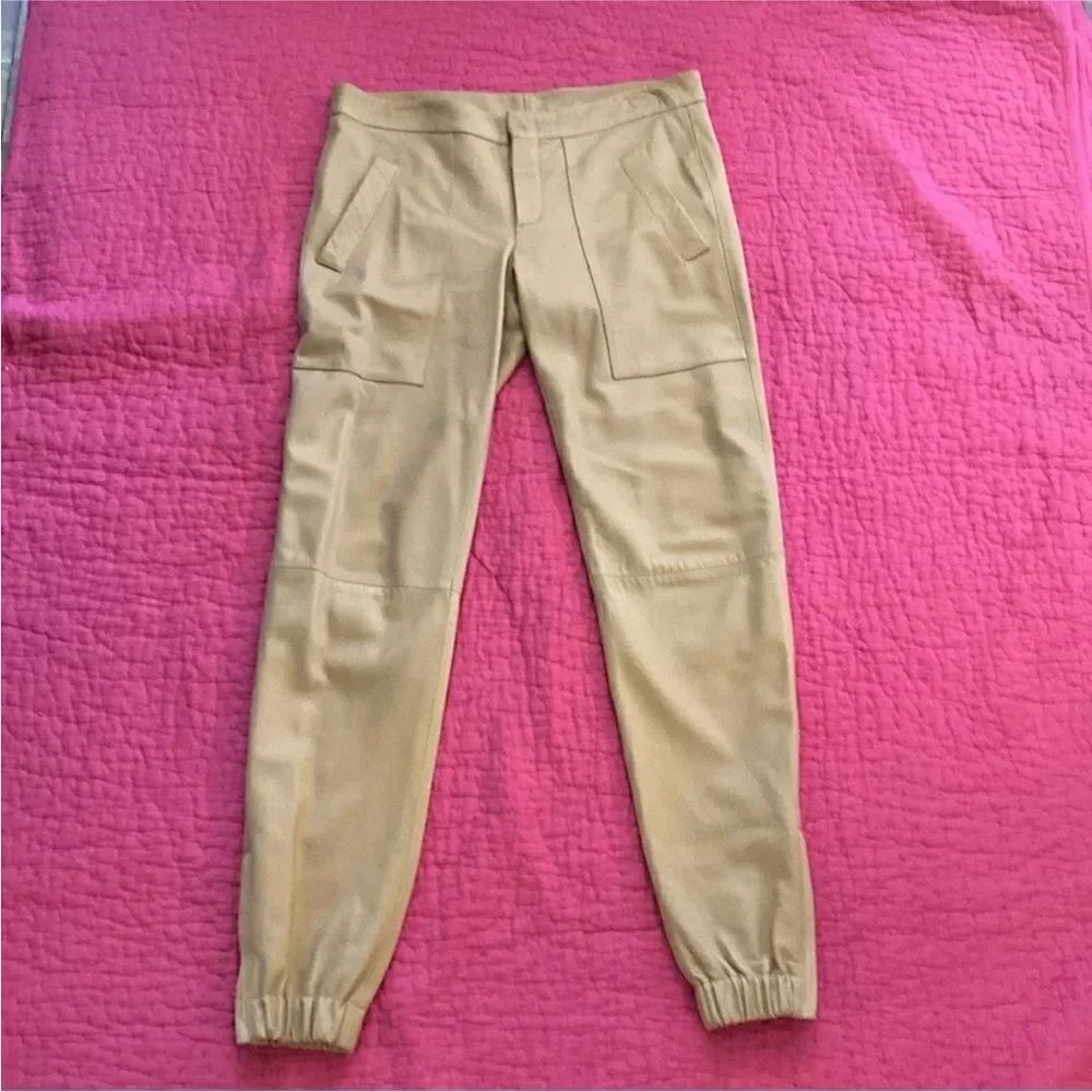 Gucci lamb leather Tan Jogger Pants, US4